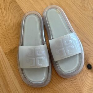 Tory Burch Light Blue Jelly Slides *read description*
